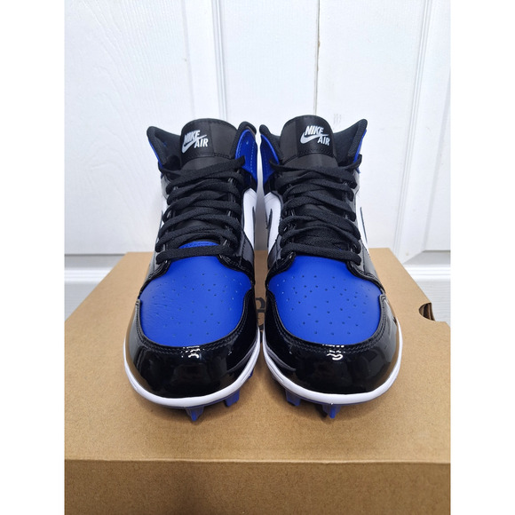 Air Jordan 1 Mid TD Game Royal Patent Football Cleats FJ6805-401 size 9.5 No Box main image 5